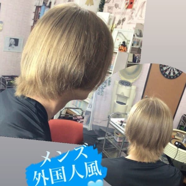 メンズ外国人風カラー