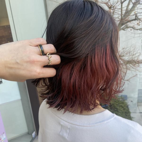 インナーカラー レッド