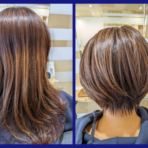 ビフォーアフター　ショートボブ|chou chou hair design