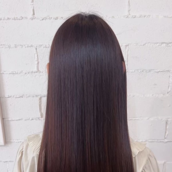 髪質改善　縮毛矯正　ブラウンカラー　ストレート|atelier mim