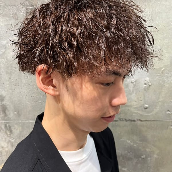 無造作ウェーブパーマ ツイスト 束感