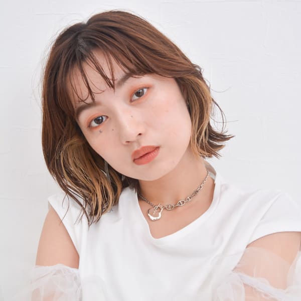 【tetote三宮】くびレイヤー/ベルボブ/インナーカラー 