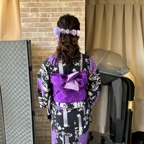 浴衣着付けヘアセット只今キャンペーン中　