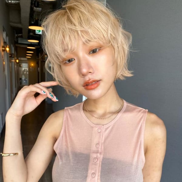 《kitin吉祥寺》ブロンド　マッシュ　ウルフ