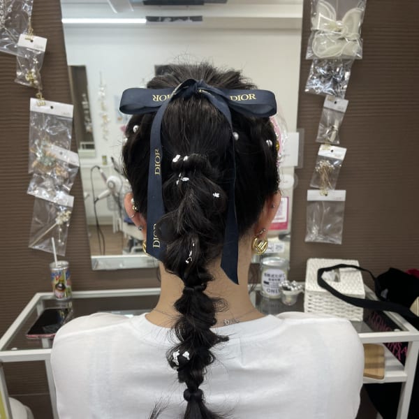 ライブでも安心編みおろしヘア