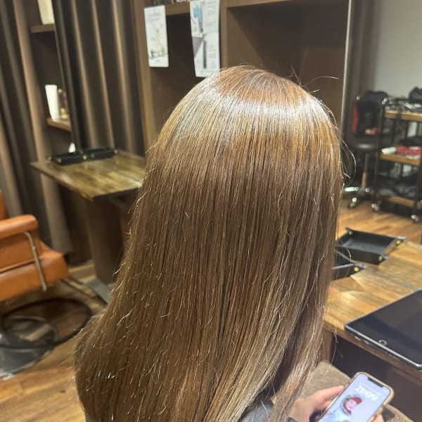 ハイライトで作るハイベージュ♪