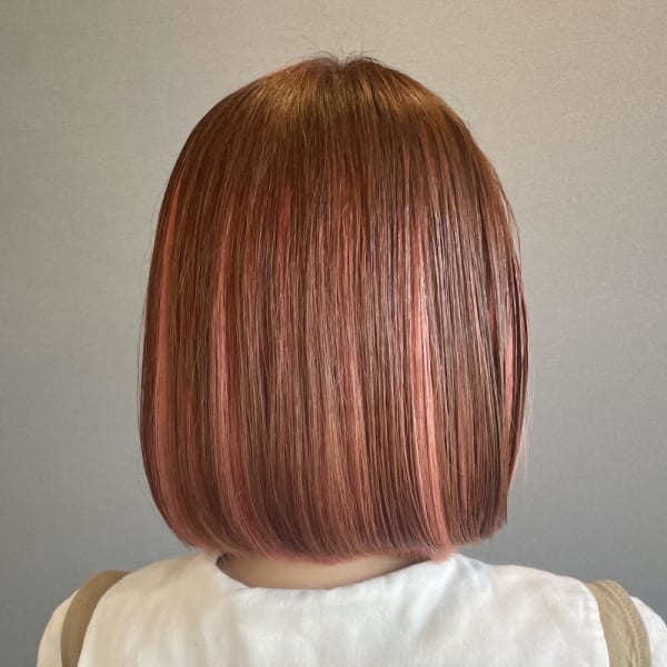 《kitin吉祥寺》コーラルピンク インナーボブ