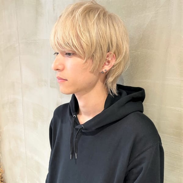 メンズ ウルフ ホワイト マッシュ