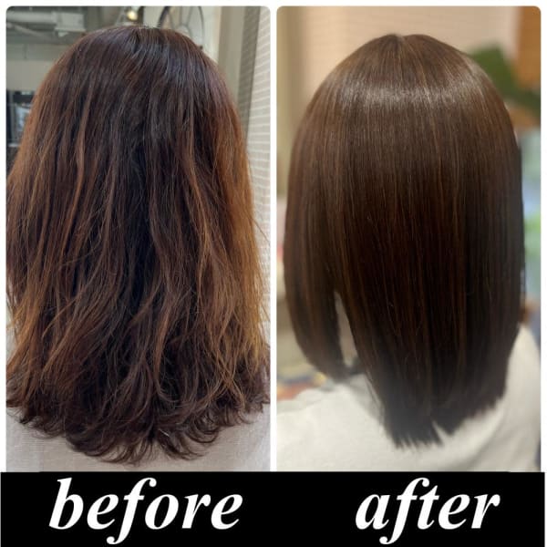 シルク酸性ストレート＋イルミナカラー＋トリートメント