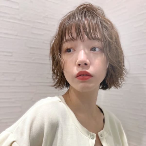 大人ボブパーマ