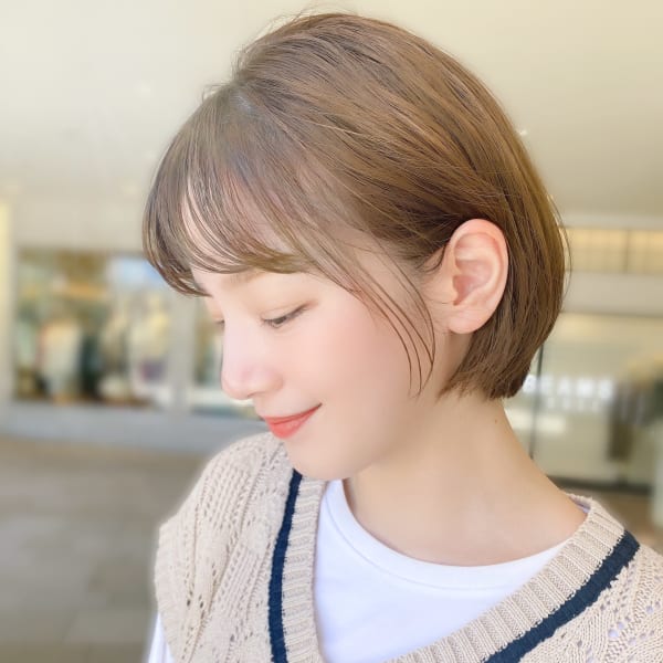 透け感　透明感抜群　ショートボブ|LaBless 天王寺 SmartSalon オージュア認定サロン 髪質改善/ヘッドスパ