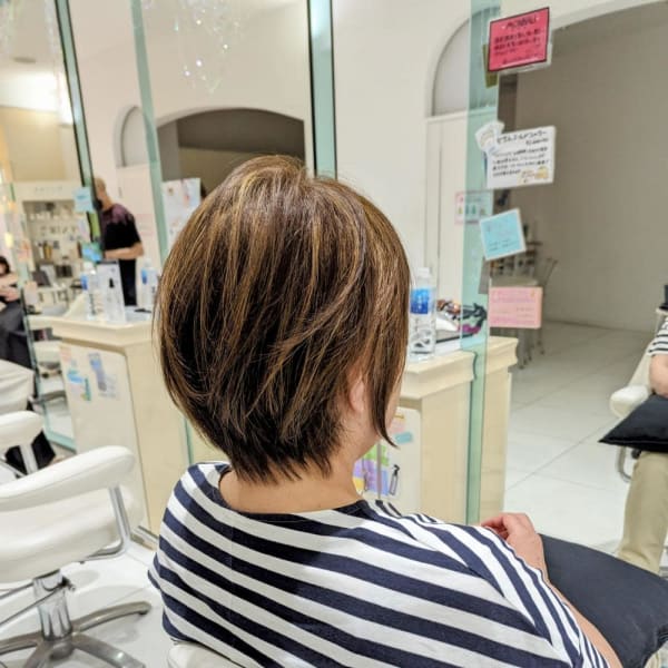 脱白髪染めハイライトに《髪質改善ストレート》【我孫子】