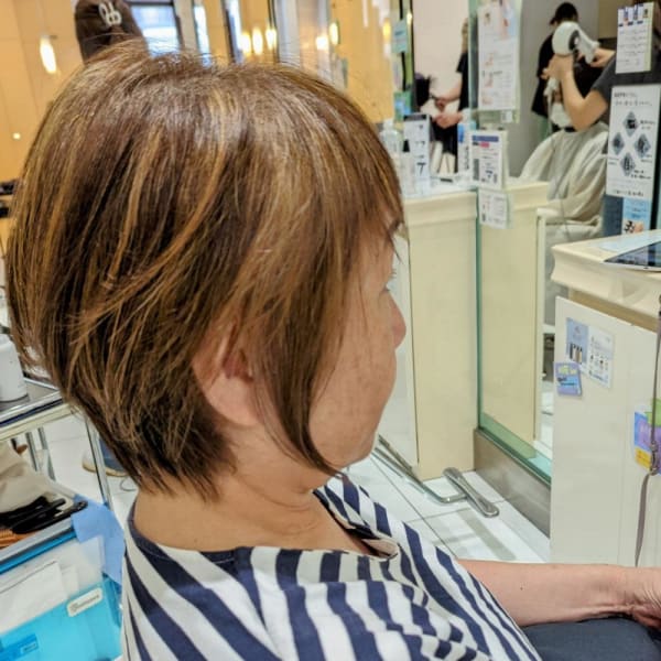 脱白髪染めハイライトに《髪質改善ストレート》【我孫子】