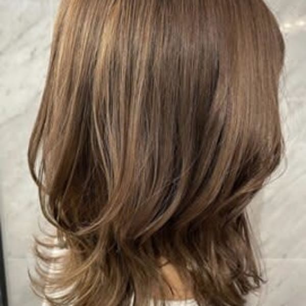 グレージュカラー＆パーマ