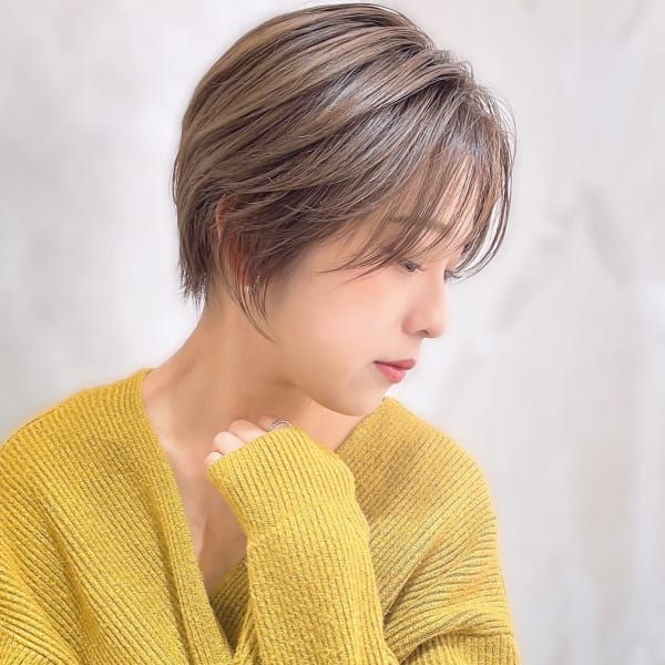 【20代30代40代人気】長めバングで大人の色気ショート|LaBless ザ北浜PLAZA《髪質改善/ヘッドスパ/オージュア/メンズ歓迎》