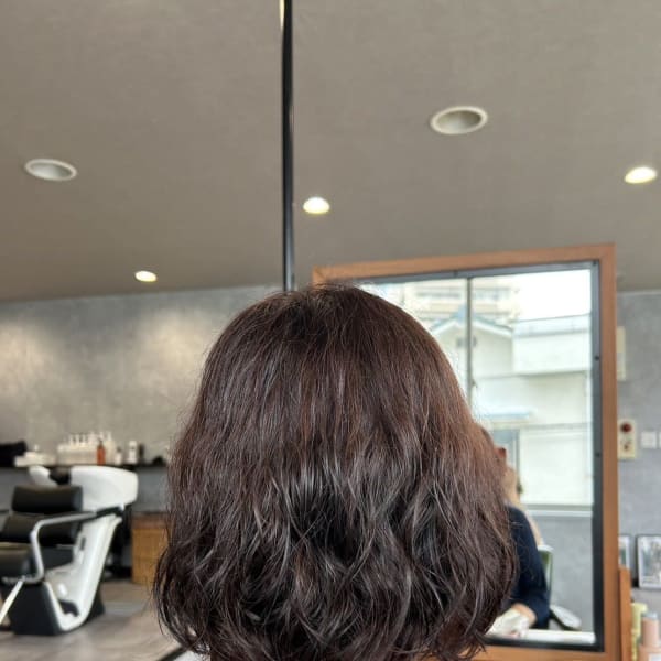 ミディアムボブ×ゆるふわパーマ