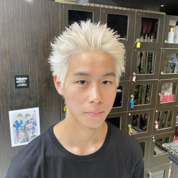 メンズ/スパイキーショート/ホワイト【錦糸町北口】