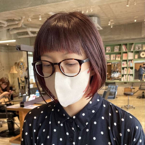 【インナーカラー◎】ミニボブ×インナーカラー