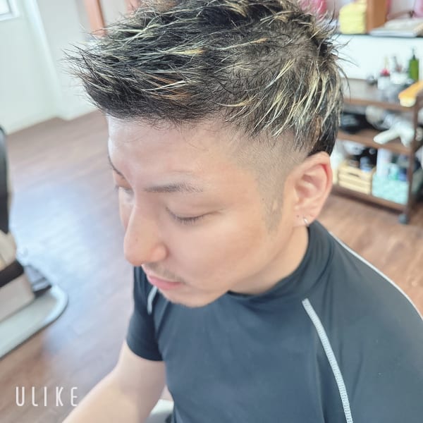 ベリーショートでもメッシュ♪