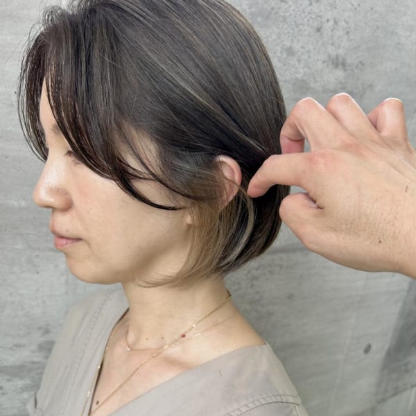 【天神】インナーグレージュ/丸みショート☆山之内