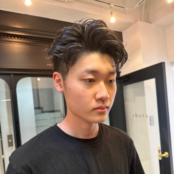 【表参道sheta】かきあげショートパーマフェード|sheta 【青山/表参道】