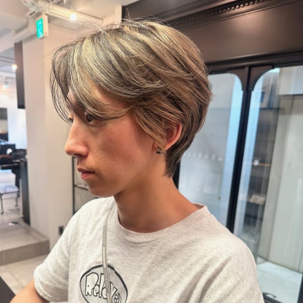 【表参道sheta】メンズショートウルフハイライト|sheta 【青山/表参道】