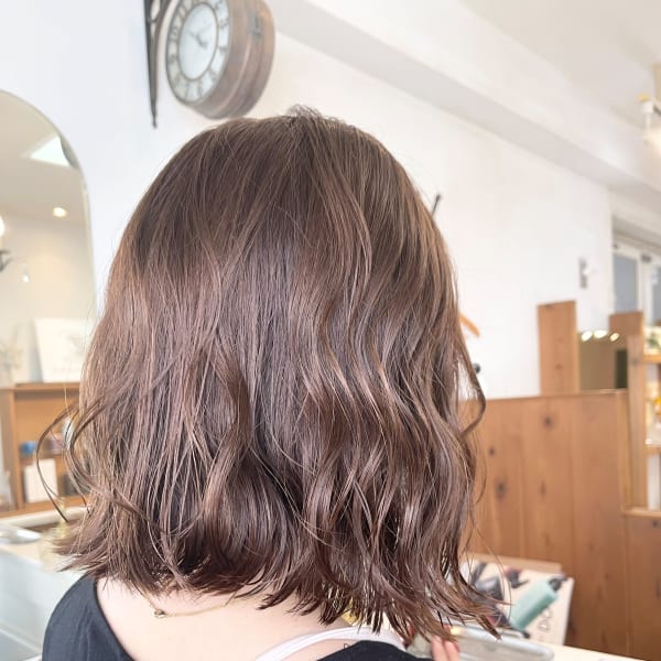 フレンチガーリー大人のミディアム小顔抜け感デジタルパーマ30