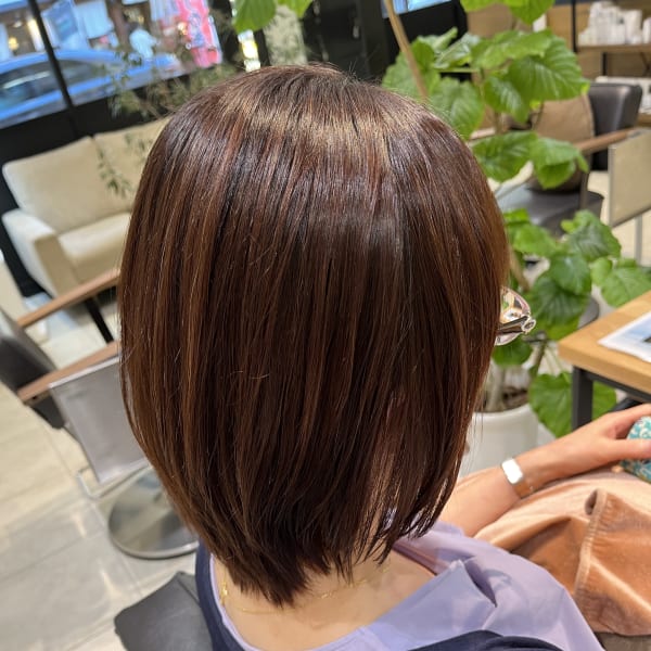 ストレートでつやつや