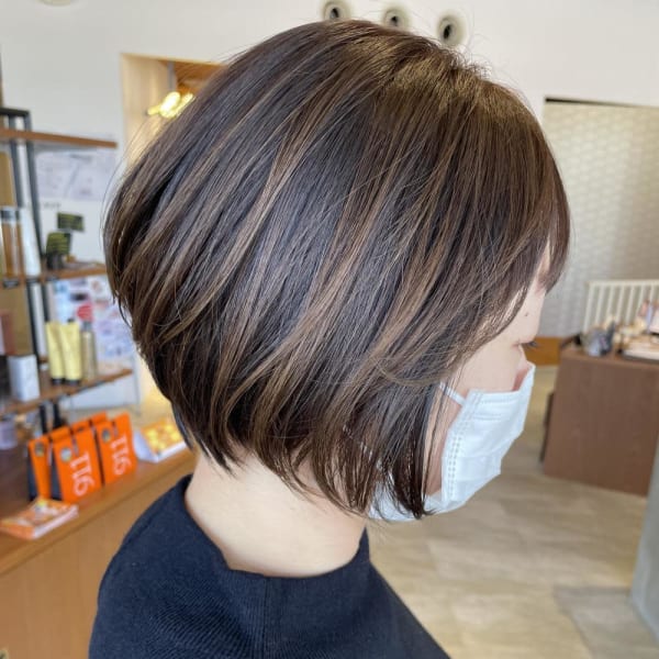 【天神】ブリーチ無しのハイライトカラー/ショート☆山之内