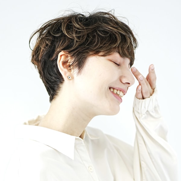 　ベリーショート／似合わせパーマ/アッシュカラー