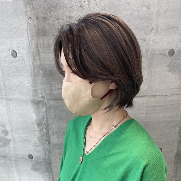 【天神】大人ショートボブ/グレージュカラー☆山之内