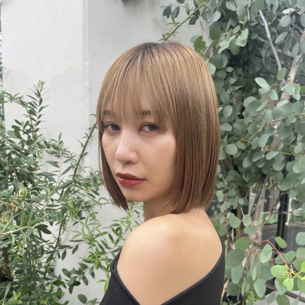 【福岡天神赤坂】20代30代40代/髪質改善ストレートボブ