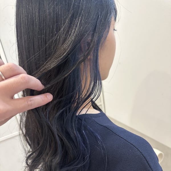 インナーカラー、ペールブルー