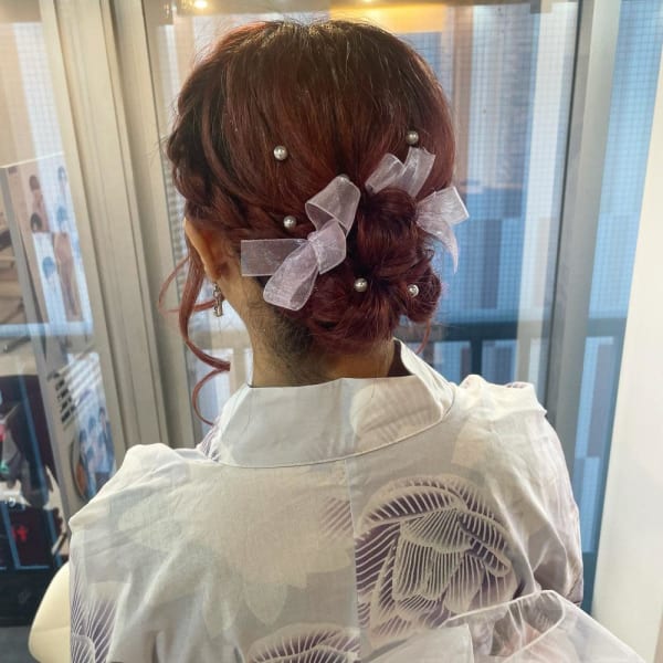 編み込みおだんご