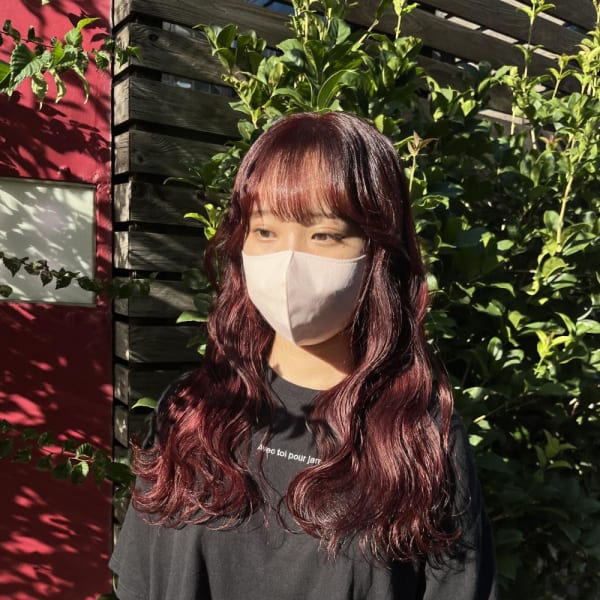 ボルドーカラー/ワインレッド/赤髪【錦糸町北口】