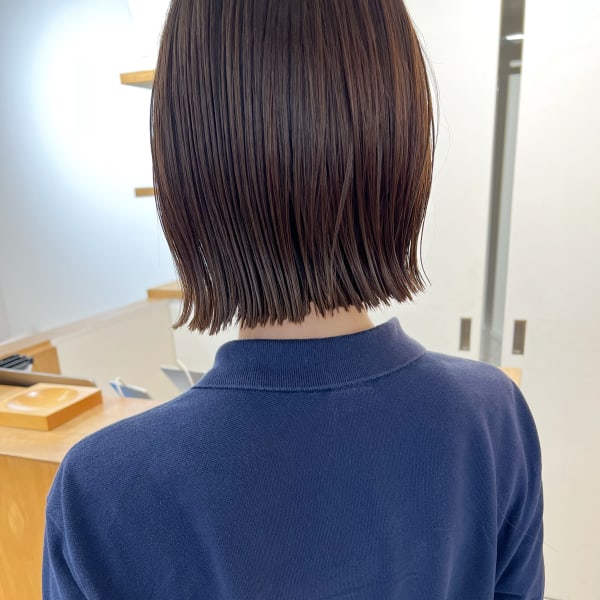 切りっぱなしボブ外ハネボブ|トリートヘアデザイン西船橋店