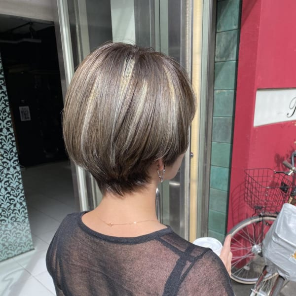 コントラストハイライト/ショートヘア【錦糸町北口】