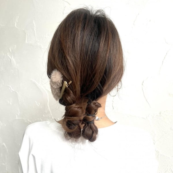 大人可愛い♪ツインおだんごアレンジ