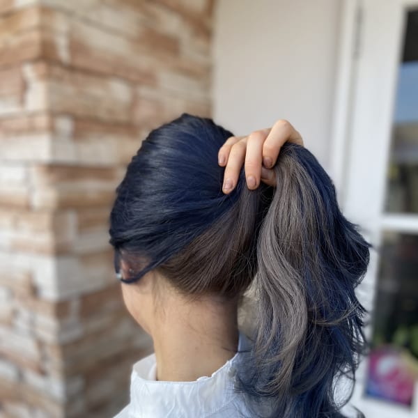 ネイビーブルー×シルバーインナー