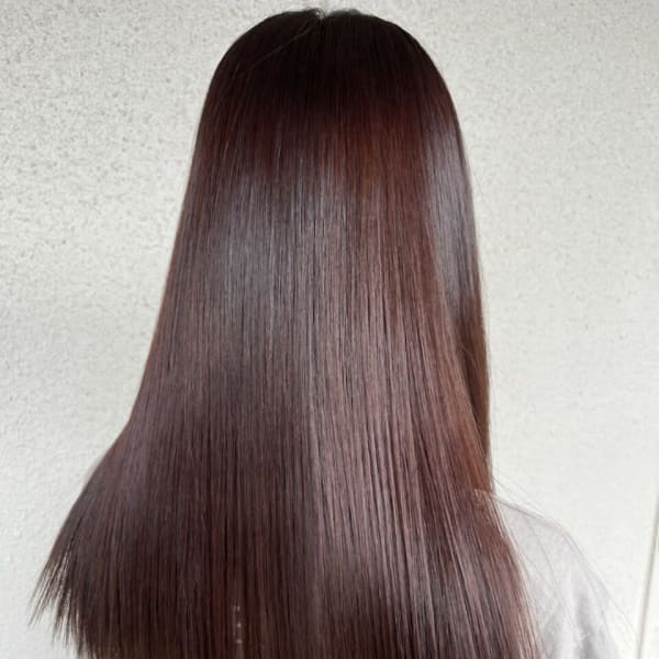 切りっぱなしロング×パープルブラウン|Eden by Nanpu