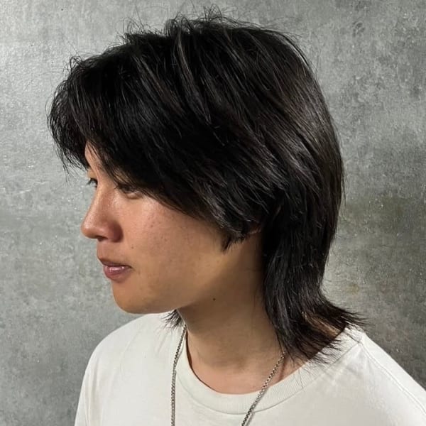 ウルフカット センターパート メンズロング【札幌】