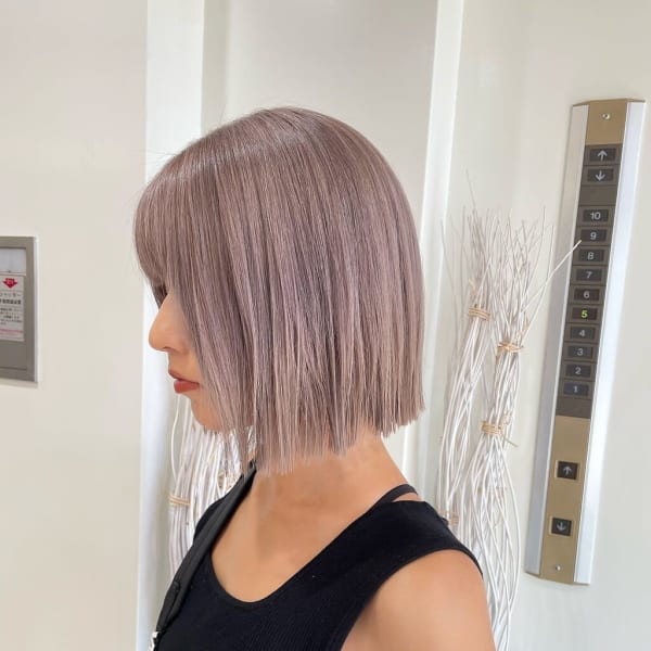 ミニボブ×ミルクティーベージュ