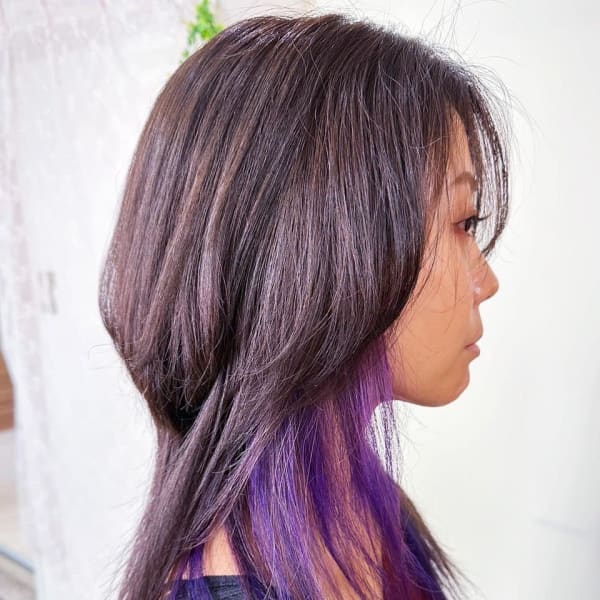 イヤリングカラーパープル