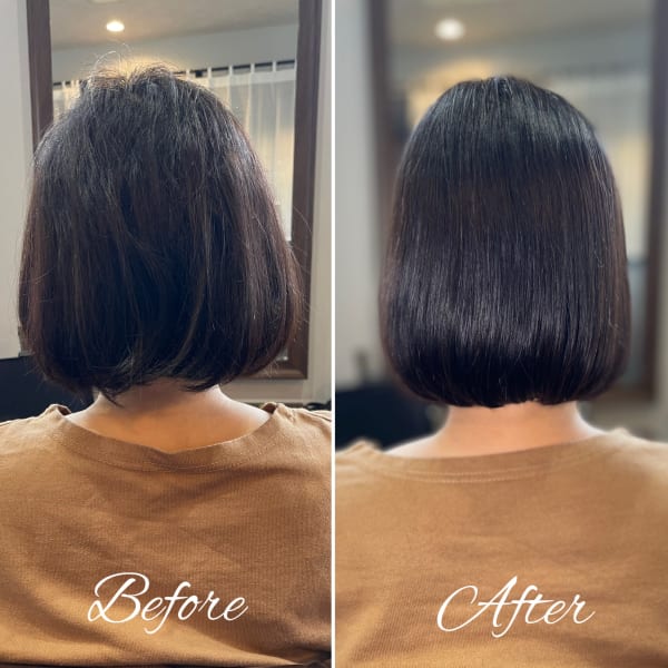 【福岡市東区多の津】大人女性の為のワンレン前下がりボブ☆