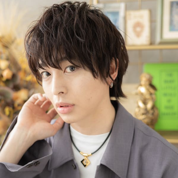 グレージュアッシュモテ髪マッシュパーマ　オーガニックカラー