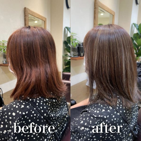 脱白髪染めハイライト/白髪にお悩みの方に/30代40代50代