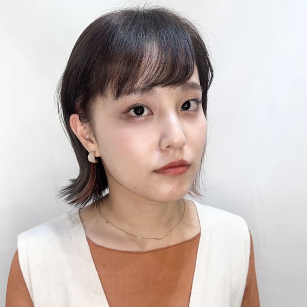 カット＋透明感カラー＋イヤリングカラー＋トリートメント