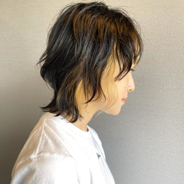 《kitin吉祥寺》ウルフ ウェーブ インナーカラー