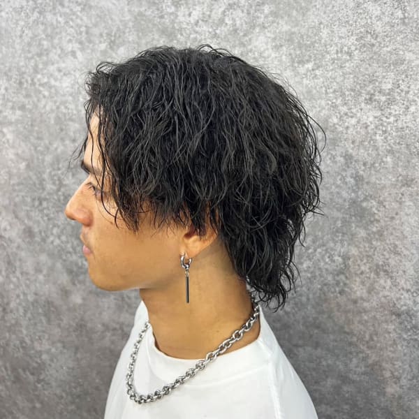 メンズマッシュウルフベースのツイストスパイラルパーマ！|RISE 新小岩店