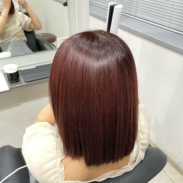 美髪・髪質改善×ピンクブラウンカラー[守下まや]|e.m.a × Ar be.anca